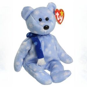 Ty Beanie Babies 1999 Holiday Teddy the Bear Winter Snowflake Plush Collectible